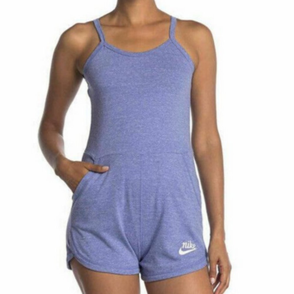 Nike Sportswear Gym Vintage Romper Sapphire Sail Lightweight Sleeveless Jumpsuit